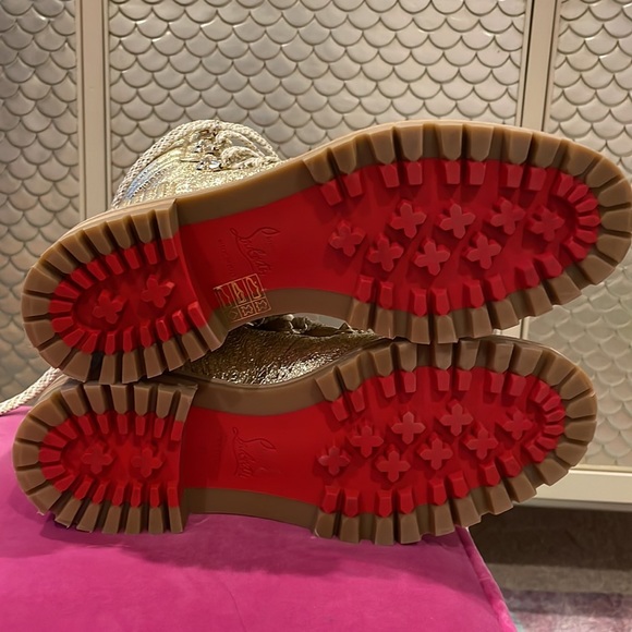 Christian Louboutin Mad Boots Platine Specchio Size 37 - Picture 4 of 4